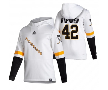 Pittsburgh Penguins #42 Kasperi Kapanen Adidas Reverse Retro Pullover Hoodie White