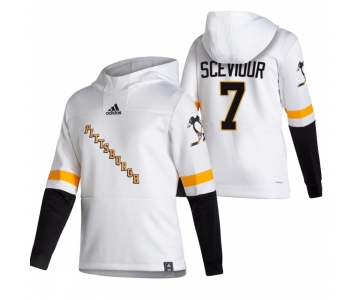 Pittsburgh Penguins #7 Colton Sceviour Adidas Reverse Retro Pullover Hoodie White