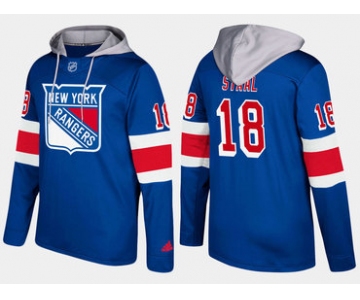 Adidas New York Rangers 18 Marc Staal Name And Number Blue Hoodie