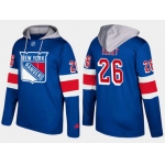 Adidas New York Rangers 26 Jimmy Vesey Name And Number Blue Hoodie