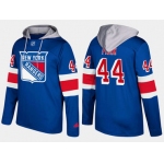 Adidas New York Rangers 44 Neal Pionk Name And Number Blue Hoodie