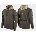 Nike New York Rangers 1 Eddie Giacomin Retired Olive Salute To Service Pullover Hoodie