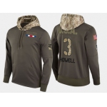 Nike New York Rangers 3 Harry Howell Retired Olive Salute To Service Pullover Hoodie