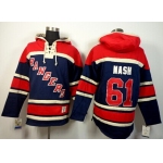 Old Time Hockey New York Rangers #61 Rick Nash Navy Blue Hoodie