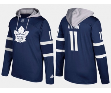 Adidas Toronto Maple Leafs 11 Zach Hyman Name And Number Royal Hoodie