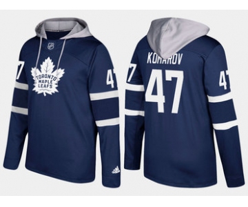 Adidas Toronto Maple Leafs 47 Leo Komarov Name And Number Royal Hoodie