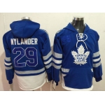 Maple Leafs 29 William Nylander Blue All Stitched Hooded Sweatshirt