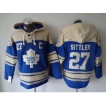 Men's Toronto Maple Leafs #27 Darryl Sittler Old Time Hockey Light Blue Hoodie