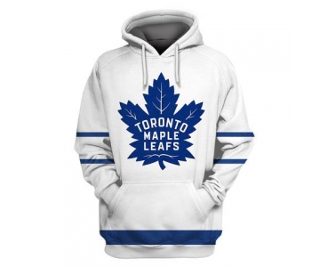 Men's Toronto Maple Leafs White All Stitched Hooded Sweatshirt