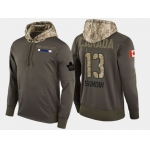 Nike Toronto Maple Leafs 13 Mats Sundin Retired Olive Salute To Service Pullover Hoodie