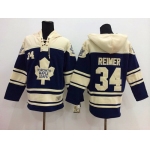 Old Time Hockey Toronto Maple Leafs #34 Navy Blue Hoodie