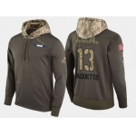 Nike Tampa Bay Lightning 13 Cedric Paquette Olive Salute To Service Pullover Hoodie