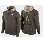 Nike Tampa Bay Lightning 4 Vincent Lecavalier Retired Olive Salute To Service Pullover Hoodie