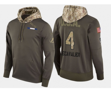 Nike Tampa Bay Lightning 4 Vincent Lecavalier Retired Olive Salute To Service Pullover Hoodie