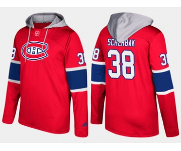 Adidas Montreal Canadiens 38 Nikita Scherbak Name And Number Red Hoodie