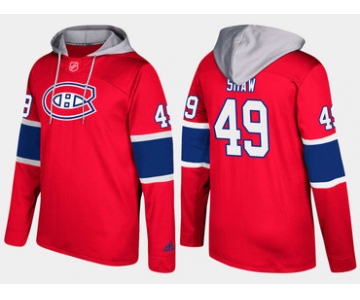 Adidas Montreal Canadiens 49 Logan Shaw Name And Number Red Hoodie