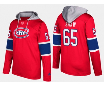 Adidas Montreal Canadiens 65 Andrew Shaw Name And Number Red Hoodie