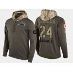 Nike Montreal Canadiens 24 Phillip Danault Olive Salute To Service Pullover Hoodie