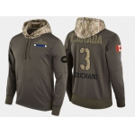 Nike Montreal Canadiens 3 Emile Bouchard Retired Olive Salute To Service Pullover Hoodie