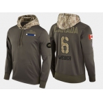 Nike Montreal Canadiens 6 Shea Weber Olive Salute To Service Pullover Hoodie