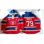 Old Time Hockey Montreal Canadiens #79 Andrei Markov Red Hoodie