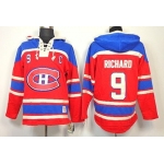 Old Time Hockey Montreal Canadiens #9 Maurice Richard Red Hoodie