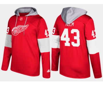 Adidas Detroit Red Wings 43 Darren Helm Name And Number Red Hoodie