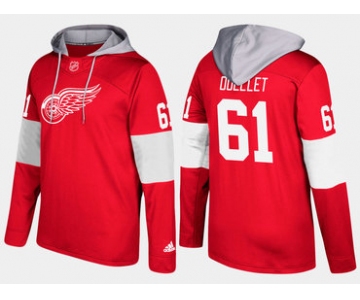 Adidas Detroit Red Wings 61 Xavier Ouellet Name And Number Red Hoodie