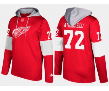 Adidas Detroit Red Wings 72 Andreas Athanasiou Name And Number Red Hoodie