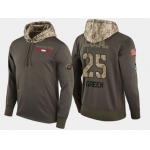 Nike Detroit Red Wings 25 Mike Green Olive Salute To Service Pullover Hoodie