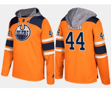 Adidas Edmonton Oilers 44 Zack Kassian Name And Number Orange Hoodie