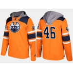 Adidas Edmonton Oilers 46 Pontus Aberg Name And Number Orange Hoodie