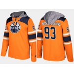 Adidas Edmonton Oilers 93 Ryan Nugent Hopkins Name And Number Orange Hoodie