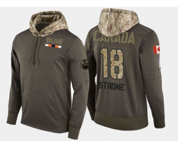 Nike Edmonton Oilers 18 Ryan Strome Olive Salute To Service Pullover Hoodie