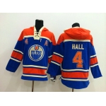 Old Time Hockey Edmonton Oilers #4 Taylor Hall Royal Blue Hoodie