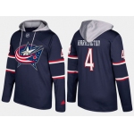 Adidas Columbus Blue Jackets 4 Scott Harrington Name And Number Navy Hoodie