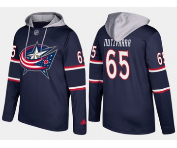 Adidas Columbus Blue Jackets 65 Markus Nutivaara Name And Number Navy Hoodie