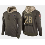 Nike Columbus Blue Jackets 28 Oliver Bjorkstrand Olive Salute To Service Pullover Hoodie