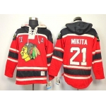 Old Time Hockey Chicago Blackhawks #21 Stan Mikita Red Hoodie