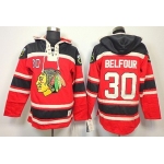 Old Time Hockey Chicago Blackhawks #30 Ed Belfour Red Hoodie