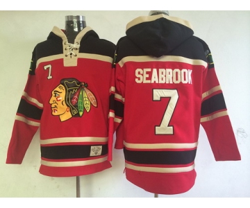 Old Time Hockey Chicago Blackhawks #7 Brent Seabrook Red Hoodie