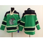 Old Time Hockey Chicago Blackhawks Blank Green Hoodie