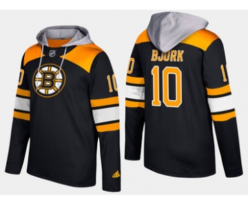 Adidas Boston Bruins 10 Anders Bjork Name And Number Black Hoodie