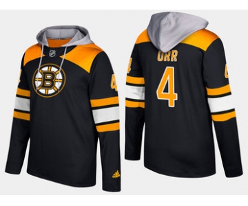 Adidas Boston Bruins 4 Bobby Orr Retired Black Name And Number Hoodie