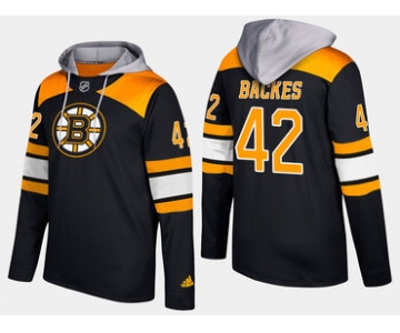 Adidas Boston Bruins 42 David Backes Name And Number Black Hoodie