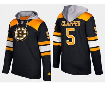 Adidas Boston Bruins 5 Dit Clapper Retired Black Name And Number Hoodie
