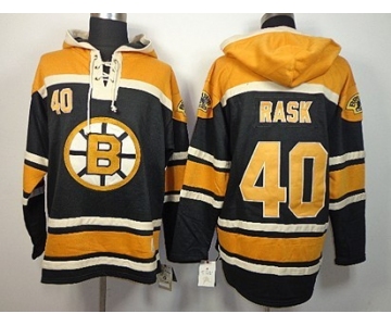 Old Time Hockey Boston Bruins #40 Tuukka Rask Black Hoodie