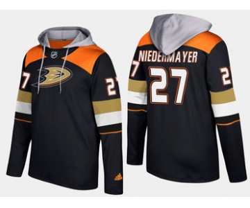 Adidas Anaheim Ducks 27 Scott Niedermayer Retired Black Name And Number Hoodie