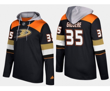 Adidas Anaheim Ducks 35 Jean Sebastien Giguere Retired Black Name And Number Hoodie