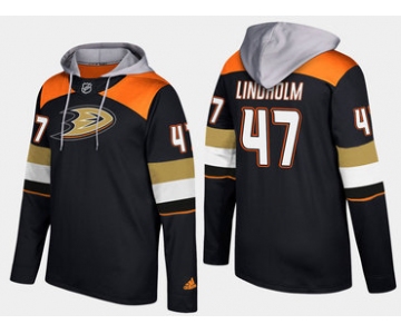 Adidas Anaheim Ducks 47 Hampus Lindholm Name And Number Black Hoodie